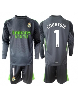 Billige Fotballdrakt Real Madrid Thibaut Courtois #1 Keeper Replika Tredjedraktsett Barn 2025-26 Langermet (med bukser)